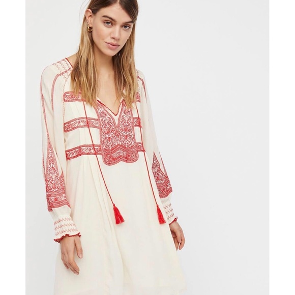 Free People | Boho Embroidered Tunic Dress - Picture 2 of 8